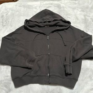 AE cropped zip up Bomber Hoodie